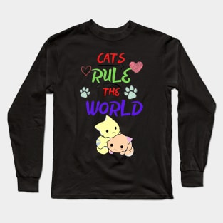 cat nice love Long Sleeve T-Shirt